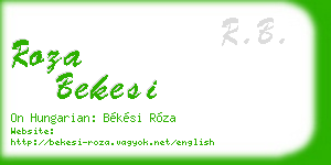 roza bekesi business card