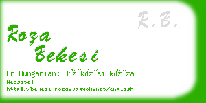 roza bekesi business card